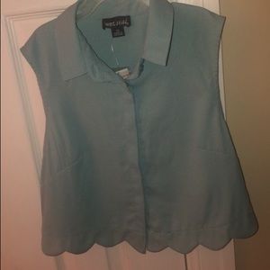 Teal crop top